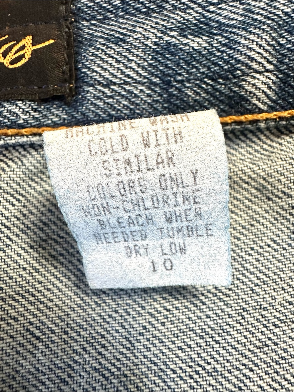Vintage Team Tactics USA NWT High Rise Button Fly Jeans Boho Trim Size 10 - Picture 9 of 9
